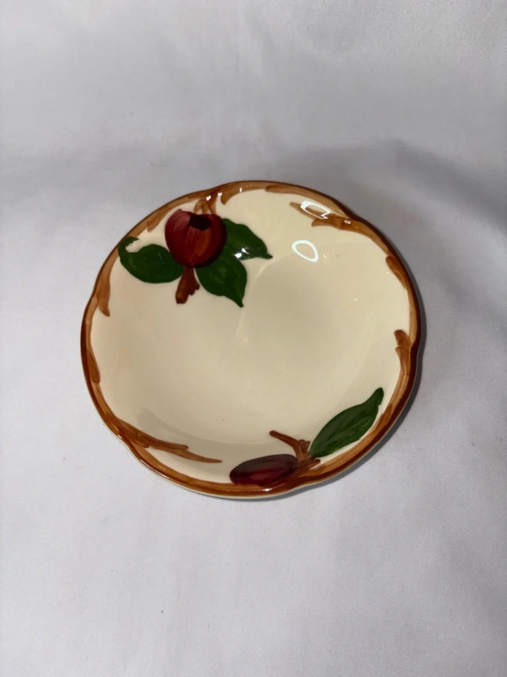 Franciscan Apple Set of 3 Shallow Bowls 5” Vintage USA Hand Painted